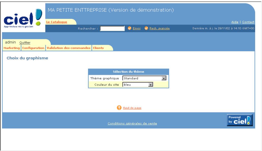 CIEL E-COMMERCE - Choix du graphisme de votre SITE - 1