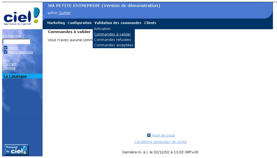 CIEL E-COMMERCE - Commandes à valider - 1