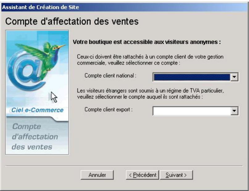 CIEL E-COMMERCE - COMPTE d'affectation des VENTES - 1