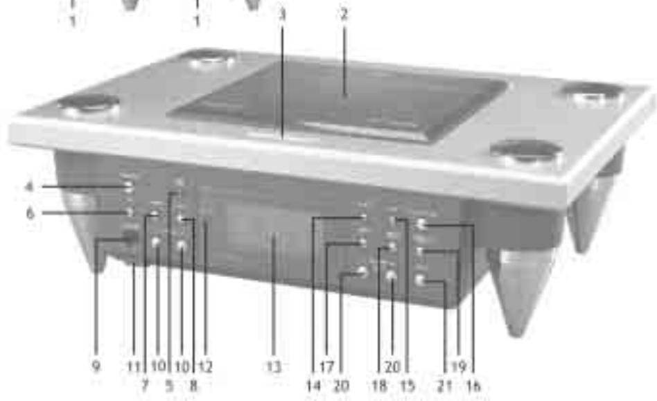 Technical diagram of a device with numbered components and labeled parts, likely for assembly or manufacturing documentation.