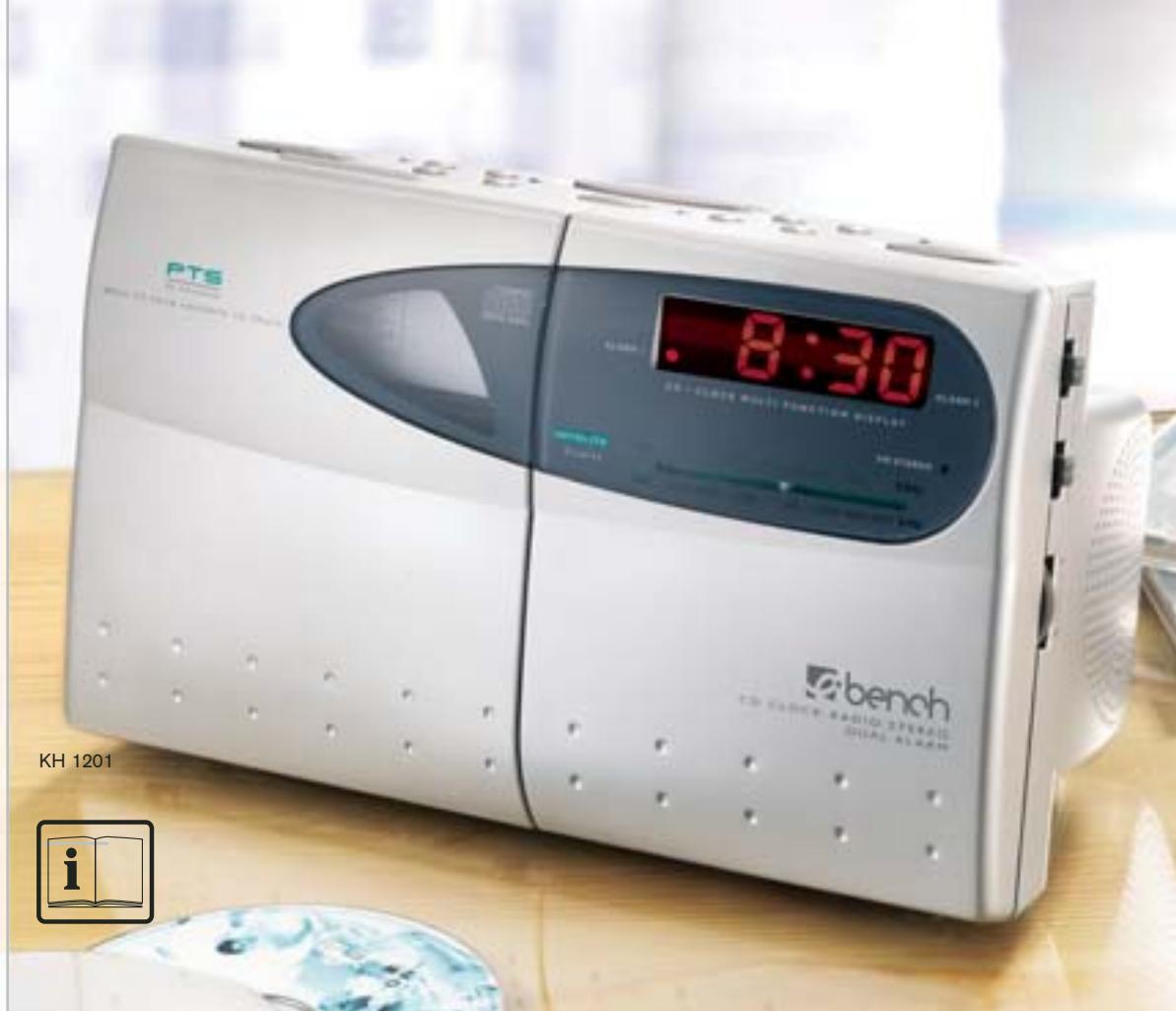 EBENCH KH 380 CD RADIO ALARM CLOCK WITH SEPARATE LOUDSPEAKERS - 3
