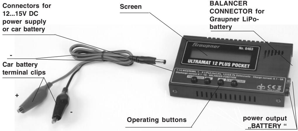 GRAUPNER ULTRAMAT 12 PLUS POCKET - Charger controls / Using the charger / Starting the process - 1