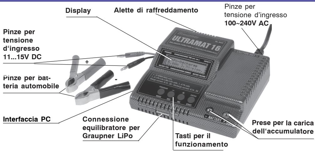 GRAUPNER ULTRAMAT 16 - Cavi di ricarica consigliati, polarità - 2