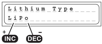 GRAUPNER ULTRAMAT 16 - Programme de sélection des types lithium - 1