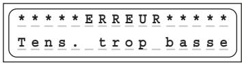 GRAUPNER ULTRAMAT 16 - Avertissements d'erreur - 6