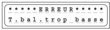 GRAUPNER ULTRAMAT 16 - Avertissements d'erreur - 8