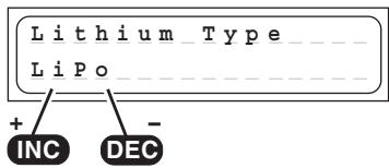 GRAUPNER ULTRAMAT 16 S - Programme de sélection des types lithium - 1