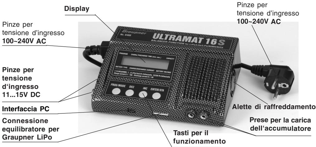GRAUPNER ULTRAMAT 16 S - Cavi di ricarica consigliati, polarità - 2