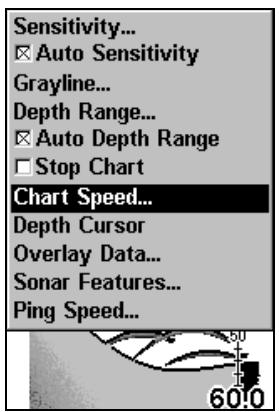 EAGLE CUDA240S GPS - Vitesse de défilament - 1