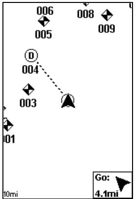 EAGLE CUDA240S GPS - Se rendre à la position du curseur sur le traceur - 3