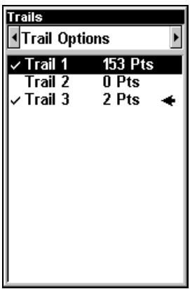 EAGLE CUDA240S GPS - Options générales des tracés - 2