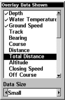EAGLE CUDA240S GPS - Données de superposition - 3