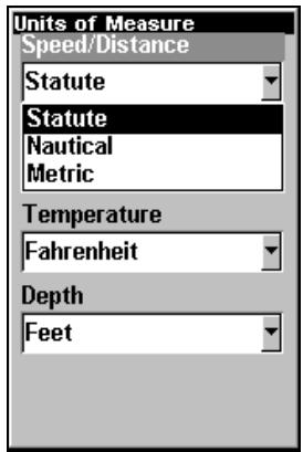 EAGLE CUDA240S GPS - Unités de mesure - 2