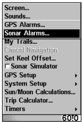 EAGLE CUDA240S GPS - Alarmes de profondeur - 1