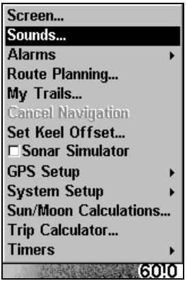 EAGLE CUDA240S GPS - Sons et styles des alarmes - 1
