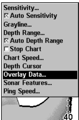 EAGLE CUDA240S GPS - Pour sélectionner les données à afficher: - 1