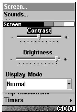EAGLE CUDA240S GPS - Une fois dans le menu screen (écran): - 2