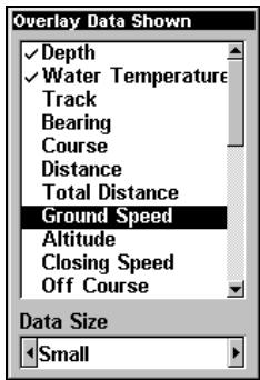 EAGLE CUDA240S GPS - Données de superposition - 2