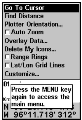 EAGLE CUDA240S GPS - Se rendre à la position du curseur sur le traceur - 2