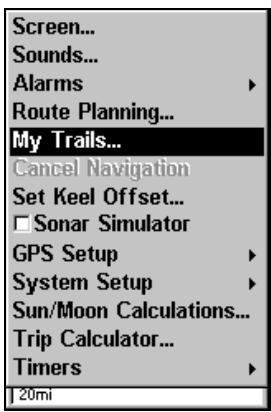 EAGLE CUDA240S GPS - Pour sauvegarder un trace - 1