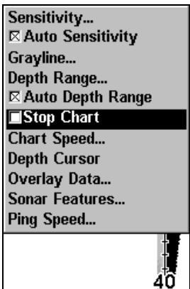EAGLE CUDA240S GPS - Arrêt du défilament de l'image - 1