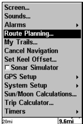 EAGLE CUDA240S GPS - Créer et sauvegarder un itinéraire - 1