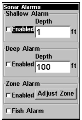 EAGLE CUDA240S GPS - Alarmes de profondeur - 2