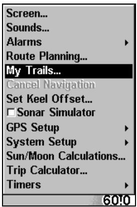 EAGLE CUDA240S GPS - Options générales des tracés - 1