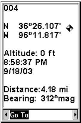 EAGLE CUDA240S GPS - Trouver un waypoint - 1