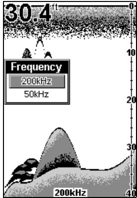 EAGLE FISHEASY 2 - FREQUENCY (Change Transducer Frequency) (SeaFinder 240DF only) - 1