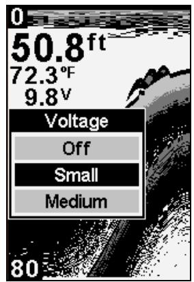 EAGLE FISHEASY 245DS PORTABLE - To display Temperature: - 2