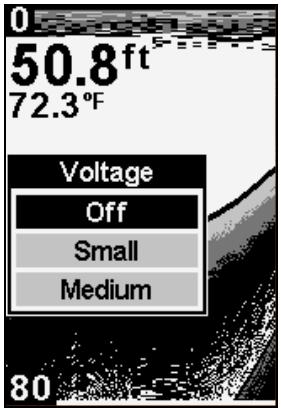 EAGLE FISHEASY 245DS PORTABLE - To display Temperature: - 1