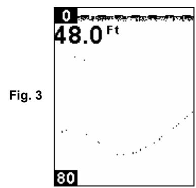 EAGLE FISHEASY 245DS PORTABLE - To adjust sensitivity in Manual Mode: - 3