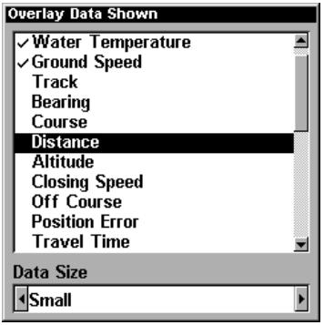 EAGLE FISHELITE 480 - To select data for display: - 3