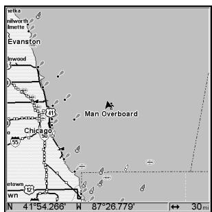 EAGLE FISHELITE 480 - Navigate Back to MOB Waypoint - 3