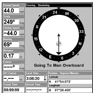 EAGLE FISHELITE 480 - Navigate Back to MOB Waypoint - 2