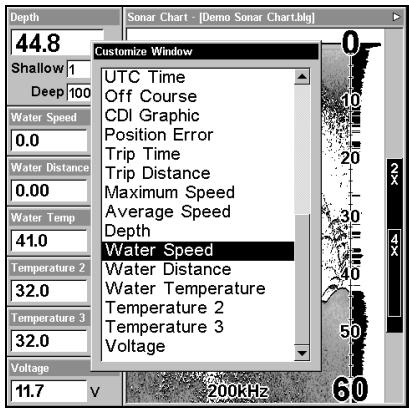 EAGLE FISHELITE 480 - Customizing the Digital Data/Chart Screen - 3