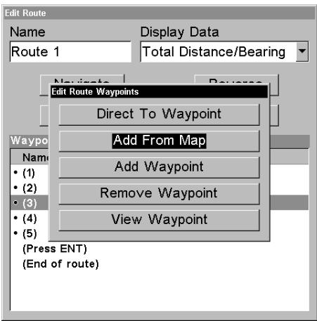 EAGLE FISHELITE 480 - Edit Route Waypoints - 1