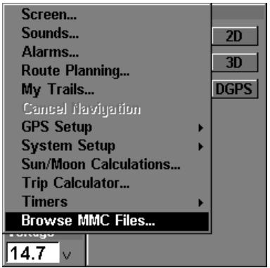 EAGLE FISHELITE 480 - Check MMC Files and Storage Space - 1