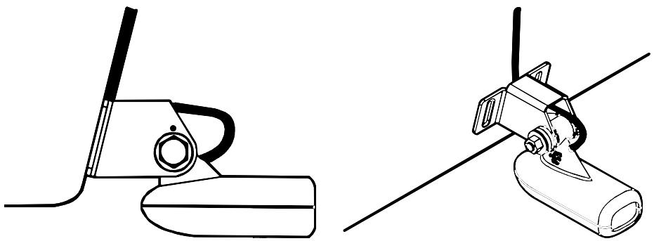 EAGLE FISHELITE 480 - Attaching transducer to transom. - 1