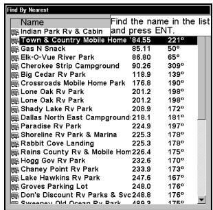 EAGLE FISHELITE 480 - Find Map Places or Points of Interest (POI) - 5