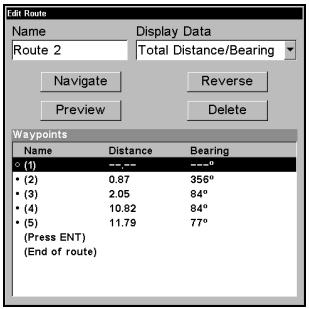 EAGLE FISHELITE 480 - Routes Created in the Unit - 10