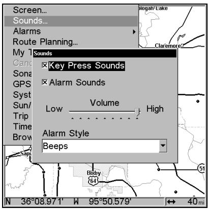 EAGLE FISHELITE 480 - Sounds and Alarm Sound Styles - 2