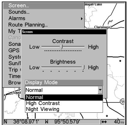 EAGLE FISHELITE 480 - Once in the Screen menu: - 3