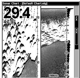 EAGLE FISHMARK 320 - Split Zoom Sonar Chart - 2