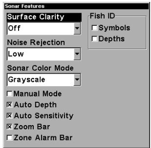 EAGLE FISHMARK 320 - To adjust the Surface Clarity level: - 2
