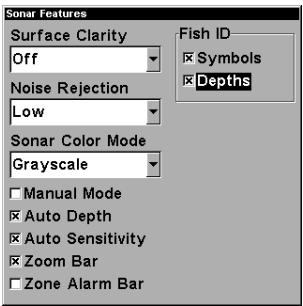 EAGLE FISHMARK 320 - To turn on FishTrack: - 2