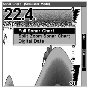 EAGLE FISHMARK 320 - Sonar Chart Display Options - 2