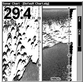 EAGLE FISHMARK 480 - Split Zoom Sonar Chart - 2