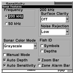 EAGLE FISHMARK 480 - Frequency (Change Transducer Frequency) (SeaFinder 480DF only) - 1
